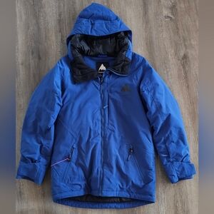 BURTON Teen Blue Snowboarding Jacket - LARGE